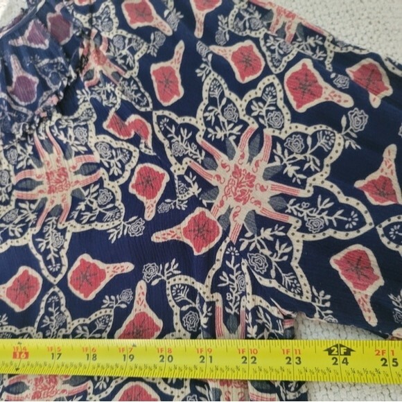 Vintage America Womens 3/4 balloon sleeve Peasant Top button up Size  Large - Picture 13 of 16